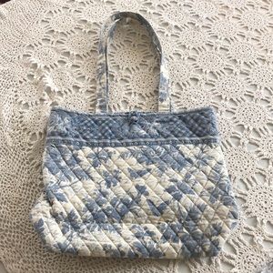 Quilted shopper purse shoulder bag